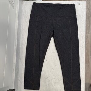 Prana Cropped Heathered Charcoal Gray Leggings